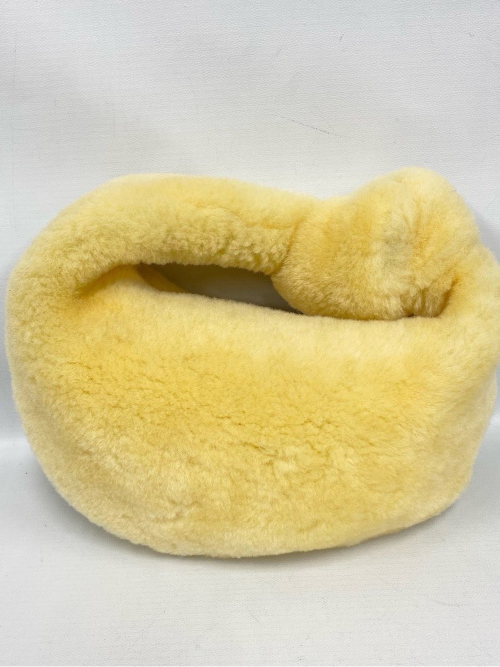 Plush Yellow Faux Fur Shoulder Bag & Mini Mop Bag